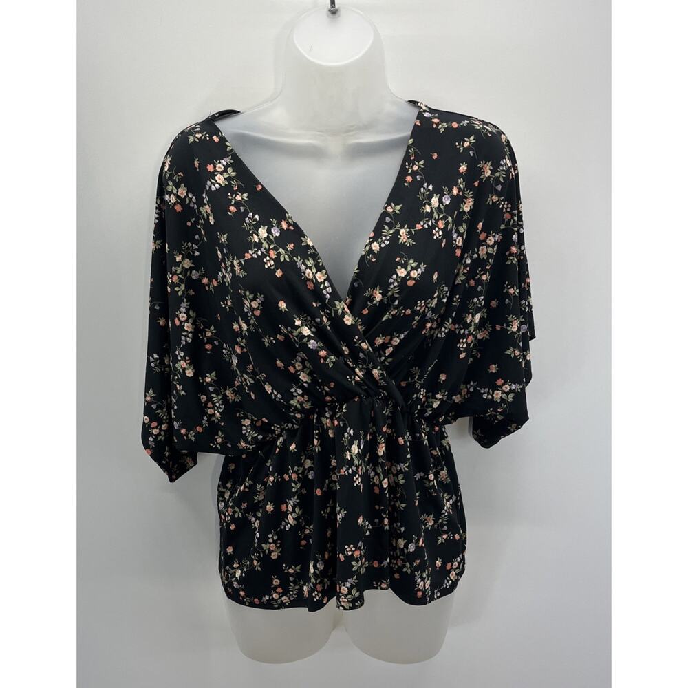 NWT Bombom Spring Fling Wrap Blouse Size Small